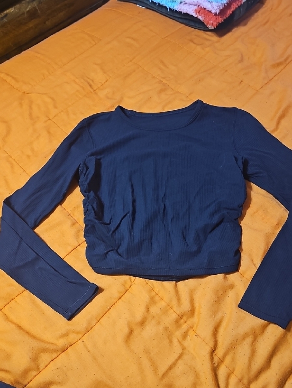 Lululemon Womens ALL OT TAKES ribbed Long Sleeve Top!! Stretchy 16" P2P!